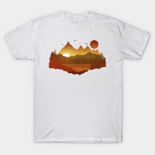 An autumn day in nature by the lake T-Shirt